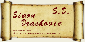 Simon Drašković vizit kartica